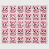 Pink Smiling Baby Lama Geschenkpapier (Flach)
