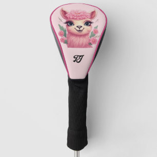 Pink Smiling Baby Lama Golf Headcover