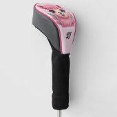 Pink Smiling Baby Lama Golf Headcover (angewinkelt)