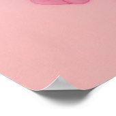 Pink Smiling Baby Lama Poster (Ecke)
