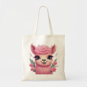 Pink Smiling Baby Lama Tragetasche