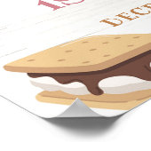 Pink S'more Girl 1. Geburtstag Begrüßungszeichen Poster (Ecke)