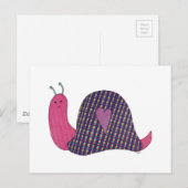 Pink Snail Postcard Postkarte (Vorne/Hinten)