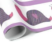Pink Snail Wrapping Paper Geschenkpapier (Rolleneckpunkt)
