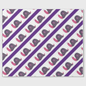 Pink Snail Wrapping Paper Geschenkpapier (Flach)
