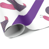 Pink Snail Wrapping Paper Geschenkpapier (Rolleneckpunkt)