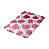 Pink Snails Muster Girly Zoology Badematte (Schrägansicht)