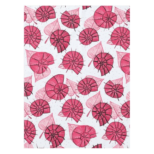 Pink Snails Muster Girly Zoology Tischdecke (Vorderseite)