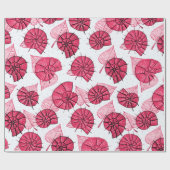 Pink Snails Pattern Girly Geschenkpapier (Flach)
