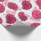 Pink Snails Pattern Girly Geschenkpapier (Ecke)