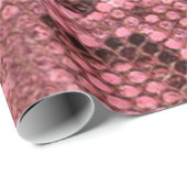 Pink Snake Skin Geschenkpapier (Rolleneckpunkt)