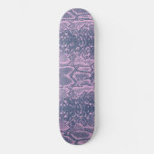 Pink Snakeskin Animal Print Skateboard (Vorderseite)