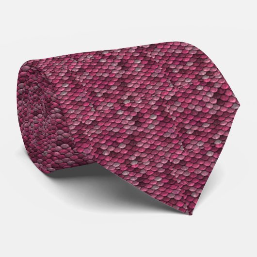 Pink Snakeskin Background Krawatte (Gerollt)