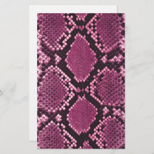 Pink Snakeskin Pattern Briefpapier (Vorne/Hinten)