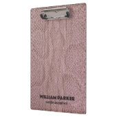 Pink Snakeskin Pattern Klemmbrett (Links)