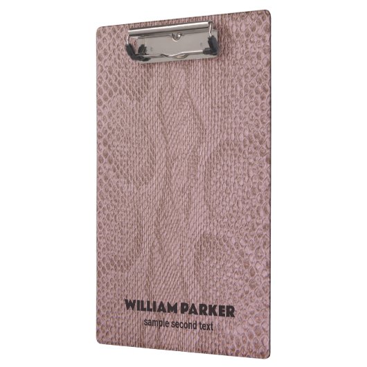 Pink Snakeskin Pattern Klemmbrett (Links)
