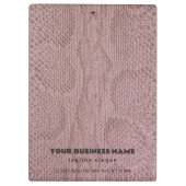 Pink Snakeskin Pattern Klemmbrett (Rückseite)