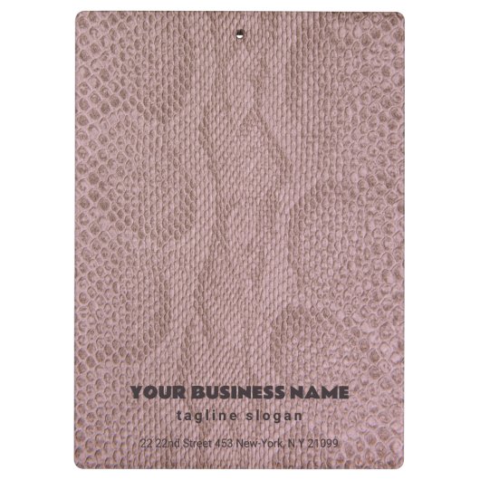 Pink Snakeskin Pattern Klemmbrett (Rückseite)