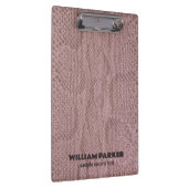 Pink Snakeskin Pattern Klemmbrett (Rechts)