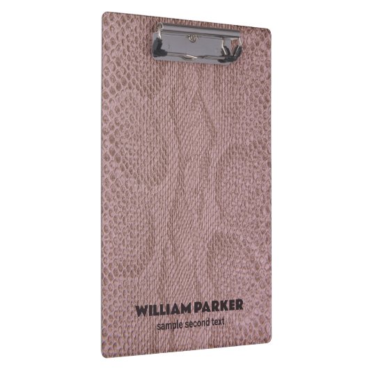 Pink Snakeskin Pattern Klemmbrett (Rechts)