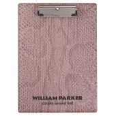 Pink Snakeskin Pattern Klemmbrett (Vorderseite)