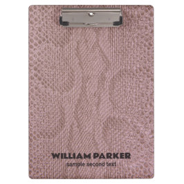 Pink Snakeskin Pattern Klemmbrett