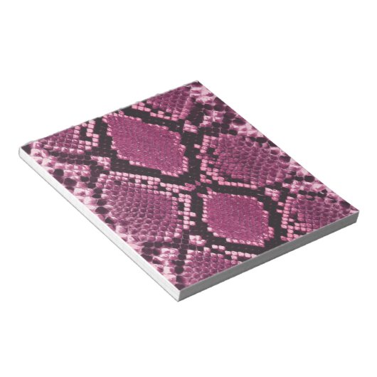 Pink Snakeskin Pattern Notizblock (angewinkelt)