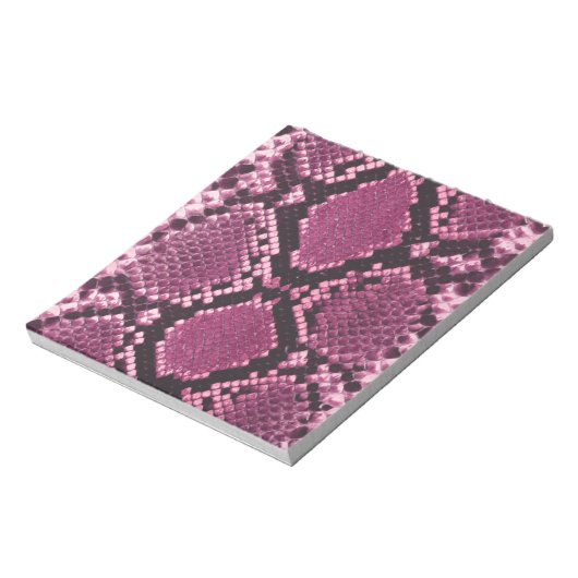 Pink Snakeskin Pattern Notizblock (Rotiert)