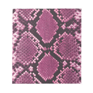 Pink Snakeskin Pattern Notizblock