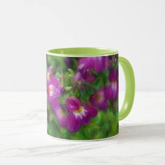 Pink Snapdragon Blume Garden Art Tasse Cup (VorderseiteRechts)