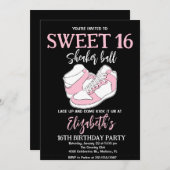 Pink Sneaker Bash Geburtstagsparty Einladung (Vorne/Hinten)