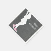 Pink Sneakers Baby Bump Baby Dusche Serviette (Ecke)