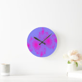 Pink Sneeze Fractal Wall Clock Runde Wanduhr (Zuhause)