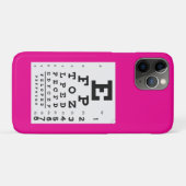 Pink Snellings Chart Eye Chart iPhone / iPad Hülle (Rückseite (Horizontal))