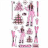 Pink Snow Bunny Ebony Fuller Shopp Sticker Decks (Vorderseite)