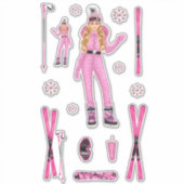 Pink Snow Bunny Ebony Fuller Shopp Sticker Decks (Vorderseite)