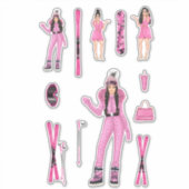 Pink Snow Bunny Ebony Fuller Shopp Sticker Decks (Vorderseite)