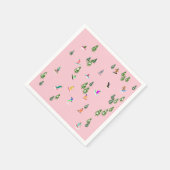 Pink Snowboarder Snowboarden Illustration Serviette (Ecke)