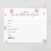 Pink Snowflake Admin Card | WinterBrautparty Flyer (Vorne)