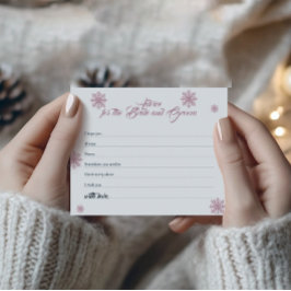 Pink Snowflake Admin Card | WinterBrautparty Flyer