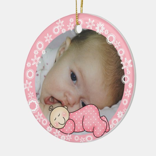 Pink Snowflake Baby 1. Weihnachtsschmuck (Links)