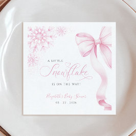 Pink Snowflake Baby Dusche Napkins Serviette