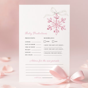 Pink Snowflake Baby Showdusche Vorhersageberatung