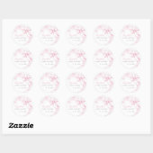 Pink Snowflake Baby Shower Stickers (Blatt)