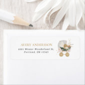 Pink Snowflake Baby Stroller Rücksendeadresse (Insitu)