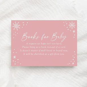 Pink Snowflake Babyduschbücher für Baby Begleitkarte