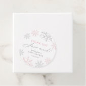 Pink Snowflake Babydusche Vielen Dank Schnee viel Geschenkanhänger (Beispiel)