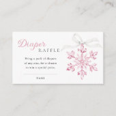 Pink Snowflake Babydusche Windelwindeln Begleitkarte (Vorderseite)
