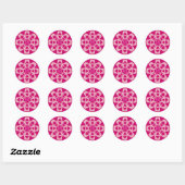 Pink Snowflake Bat Mitzvah Runder Aufkleber (Blatt)