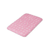 Pink Snowflake Bath Mat Badematte (Schrägansicht)